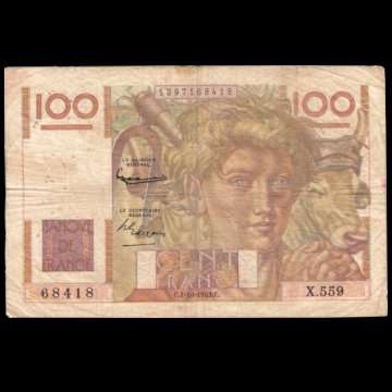 Banque De France - 100 Francs - 1953.