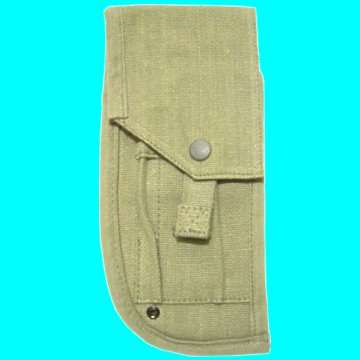 S.A.D.F. Officers Webbing Holster with Flap and Magazine Pouch - Border War Period.