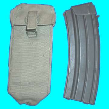 R4 Rifle Magazine with its Webbing Pouch - Border War Period.