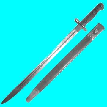 First World War Enfield Bayonet with S.A.P. Marking complete with its Scabbard.