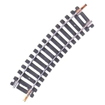 Lima - Lot of 6 HO gauge Track Sections - Curved - 11cm. long - 16 Cross Bars.