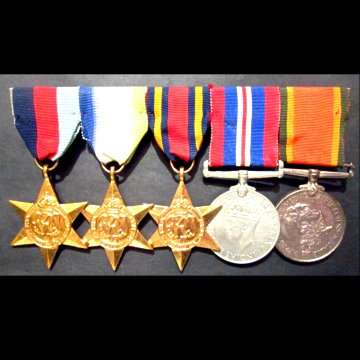 2nd. W.W. Atlantic and Burma Star S.A. Grouping in the Name of C. Zeelie with 21 page Service Record