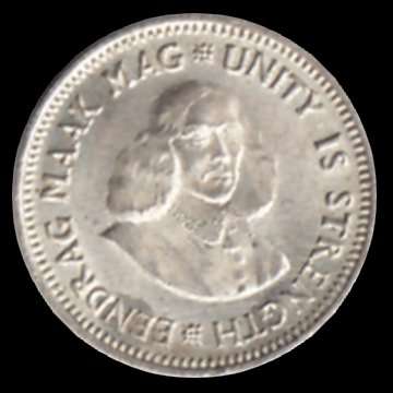 South Africa - Van Riebeeck - Two And A Half Cent Coin - 1961.
