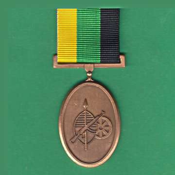 S.A.N.D.F. - M.K. Long Service Gold Gilted Medal  - 30 year - Full Size with Ribbon - Numbered 2174.