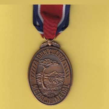 John Chard Full Size Medal With Ribbon - Numbered 13657.