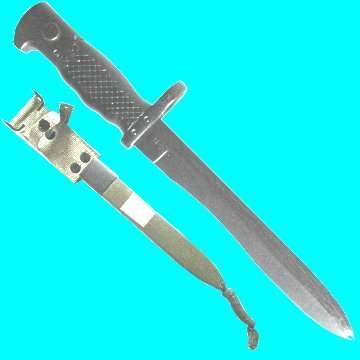 Spanish late 98 Mauser Bayonet with Scabbard and Frock.