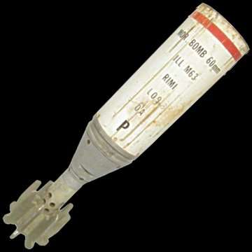 S.A.D.F. Illuminating 60mm.Mortar Bomb Shell Casing - M63 - Border War Period.