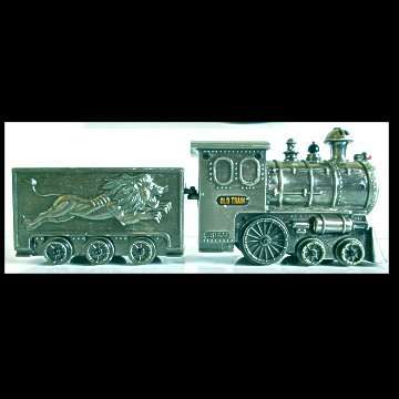 JS 1926 Old Train Metal SteamL ocomotive that is a Desk Top Lighter.