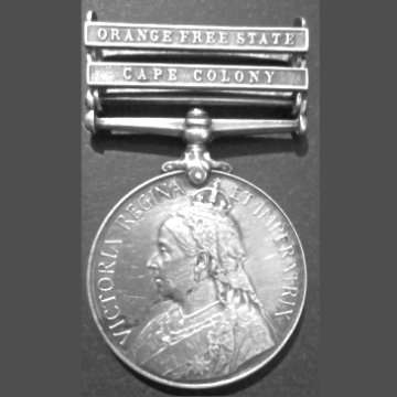 Boer War QSA Medal with O.F.S. and Cape Colony Bars made out to 851 3RD CL : TPR : J. Furlong S.A.C.