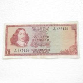 South African Bank Note - One Rand - T.W De Jongh.
