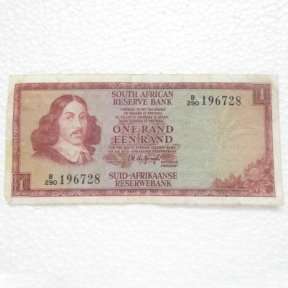 South African Bank Note - One Rand - T.W De Jongh.