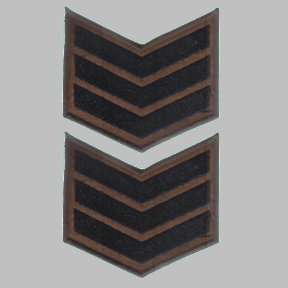 S.A.D.F Sergeant Stripe Insignia - Embroidered - Pair.