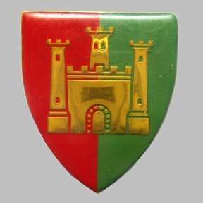 Cape Garrison Artillery Metal Shoulder Flash - 3 Pins Intact.