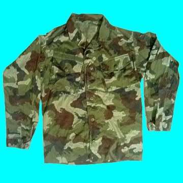 Irish Rangers Camo Long Sleeve Shirt with Two Top Pockets - Extra Large.