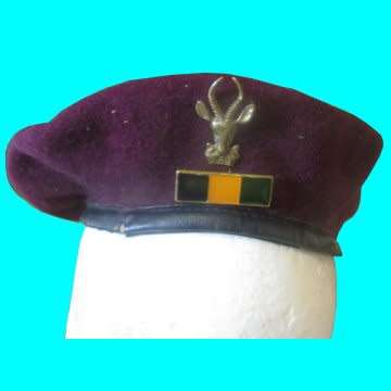 Recce And Para Early Type Rifleman Beret With Brass Bokkoppie And Infantry Balkie.