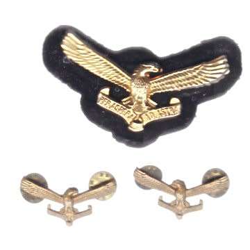 S.A.A.F Cap And Collar Badges - Pins And Screws Intact.