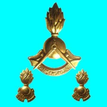 S.A Engineers Corps Beret And Collar Badges - Pins And Screws Intact.