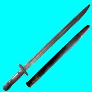 Second World War Pattern 1907 Bayonet With Scabbard Manufactured By Name M.A More Than Likely Austra