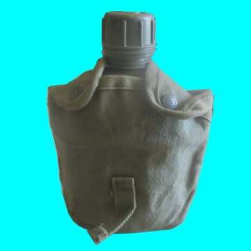 S.A.D.F Kidney Shape Water Bottle With Fire Bucket And Pouch.