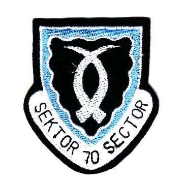 S.W.A. Sector 70 Embroidered Material Badge.