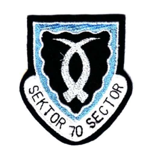 S.W.A. Sector 70 Embroidered Material Badge.