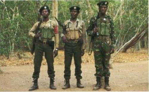 S.A. Pattern 80 Chest Webbing Copy used by Renamo as given to them by the Recces. See Photo.