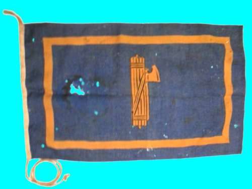 World War Two Italian Vehicle Fascist Flag The size of this flag is 71 x 43 cm. - Very Scarce.