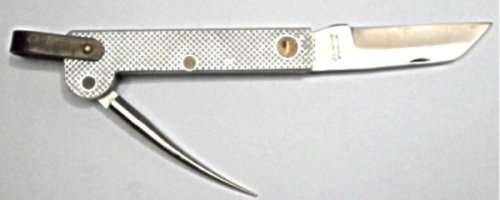 Vintage Lombard Naval Stainless Folding Knife with a Spike to undo rope knots.