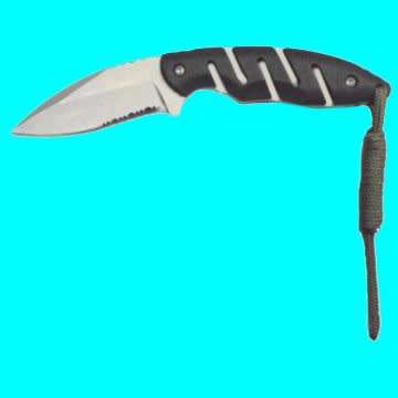 Columbia River CRKT 2813 Ryan Plan B Combo Edge Fixed Blade Knife with a Polymer Sheath.