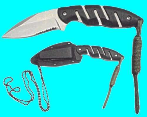 Columbia River CRKT 2813 Ryan Plan B Combo Edge Fixed Blade Knife with a Polymer Sheath.