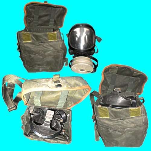 Full Face Gas Mask complete wirh Filter and Carry Bag.