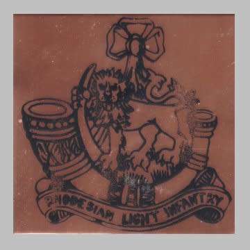 Rhodesian Light Infantry On Copper Plate.
