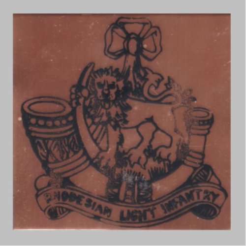Rhodesian Light Infantry On Copper Plate.