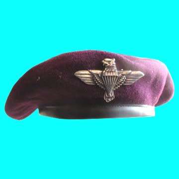 44 Para Battallion Beret With Screwed On Iron Eagle Badge.