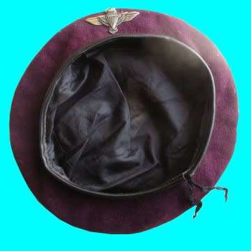 44 Para Battallion Beret With Screwed On Iron Eagle Badge.