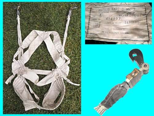 Rhodesian Pilots Para Harness Type D Mk 3 as used in  the Canberra Bombers.