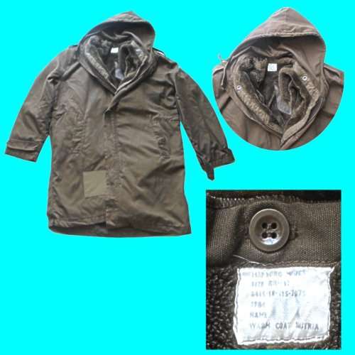 Aapjas with detatchable Woolen Inner from the Border War period.- Size Large to Extra Large.