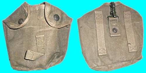 Canvass Pouch for Water Bottle and Fire Bucket.- Border War Period.