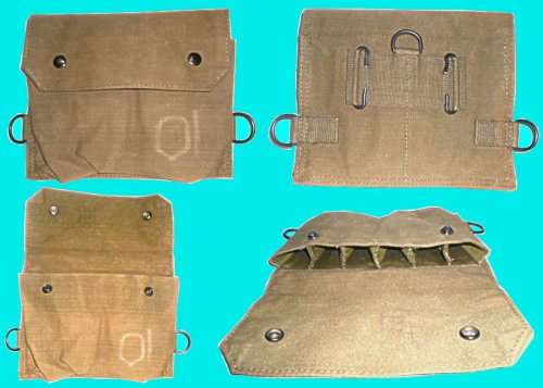 S.A.D.F. Uzi Pattern 61/64 - 6 Magazine Ammo Pouch. - Dated 1962. - This is a very scarce item.