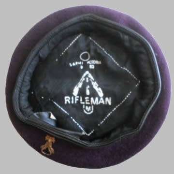 Recce/Para Rifleman Beret With Brass Bokkop- Size 54-55 - See Story.