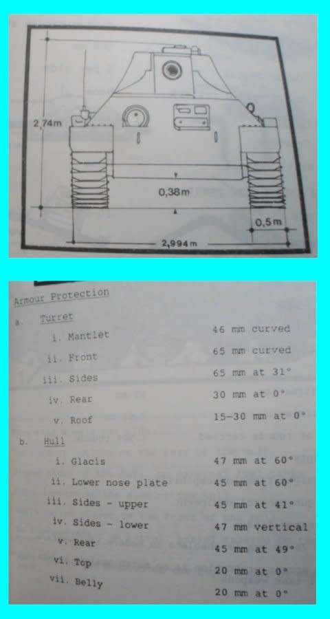 S,A.D.F. Military Intelligence Border War Period Manual on Tanks used in Africa - Scarce.