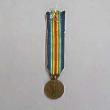 First World War Miniature Medal With Ribbon.