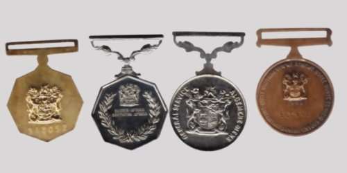 A  Group Of Four S.A.D.F Full Size Medals Without Ribbons