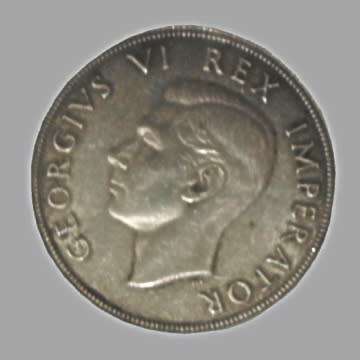 1947 South Africa 5 Shilling - Silver