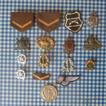 A Group Of Variuoty Badges.