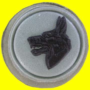 Qualified Dog Handlers Rubberized Badge for Camo 2000.