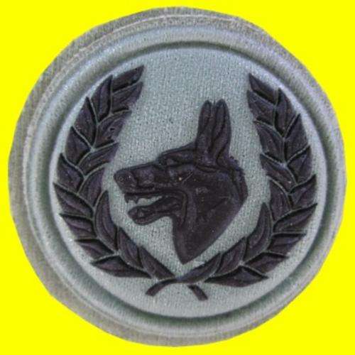 Qualified Dog Handler Instructor  Rubberized Badge for Camo 2000.