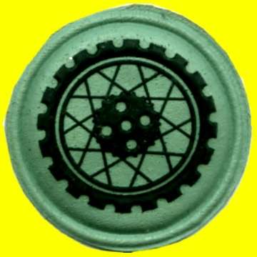 Motorcycle Instructor Qualifier Rubberized Badge for Camo 2000.