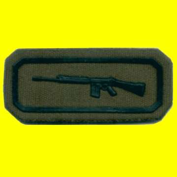 Marksman Rubberized Badge for Nutria - Bush War Period.