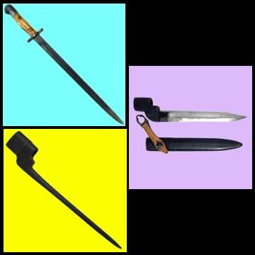 Three 303 Bayonets - Different Types - Different Periods.